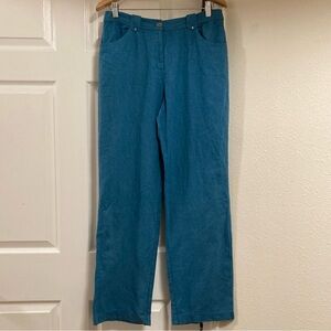 Pendleton Linen Pants Blue Women Size 8